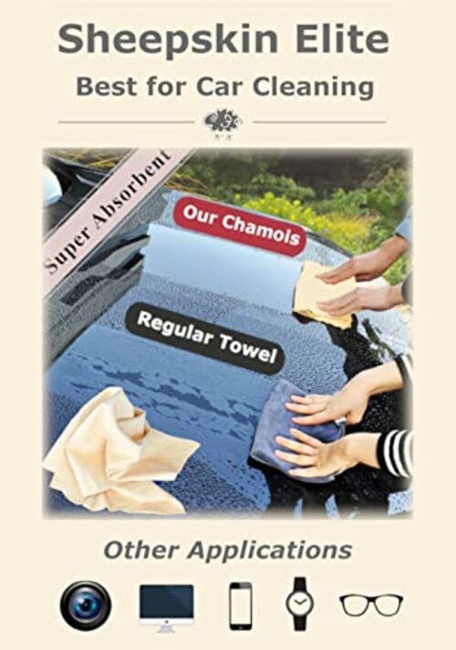 Chamois Drying Cloth Car Drying Towel Real Leather Super 4 sq ft in total