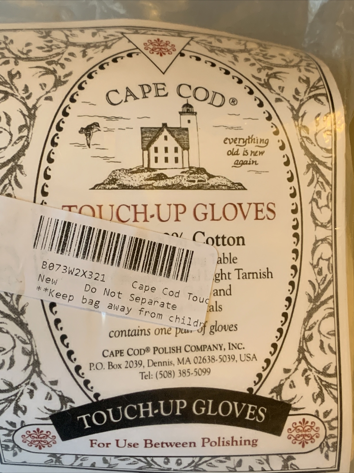 Cape Cod Touch Up Gloves Soft 100% Cotton use with Fine China & Silver