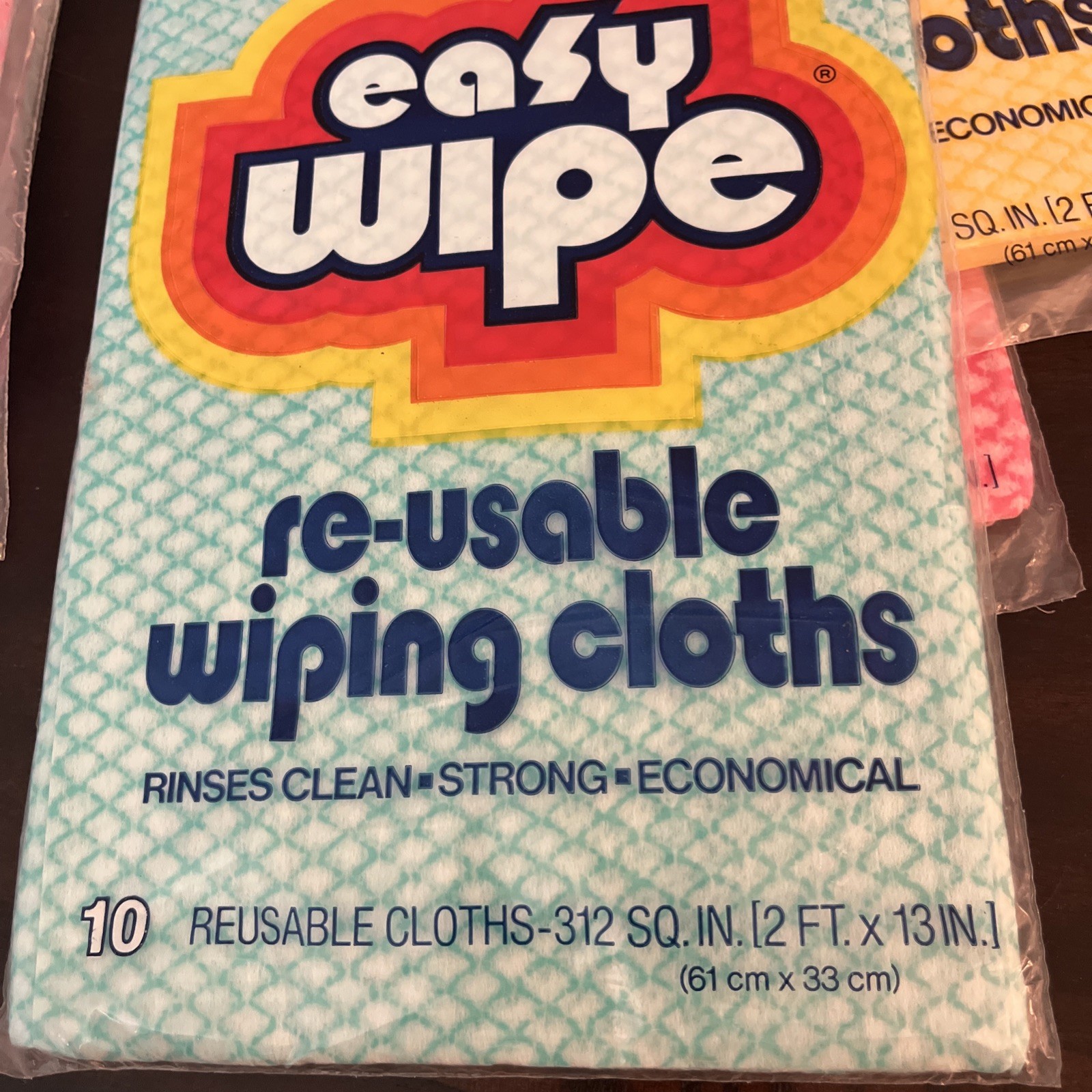 Vtg Lot of 8 Unopened Packages Easy Wipe Reusable Kitchen Cloths 10 In Each Pkg