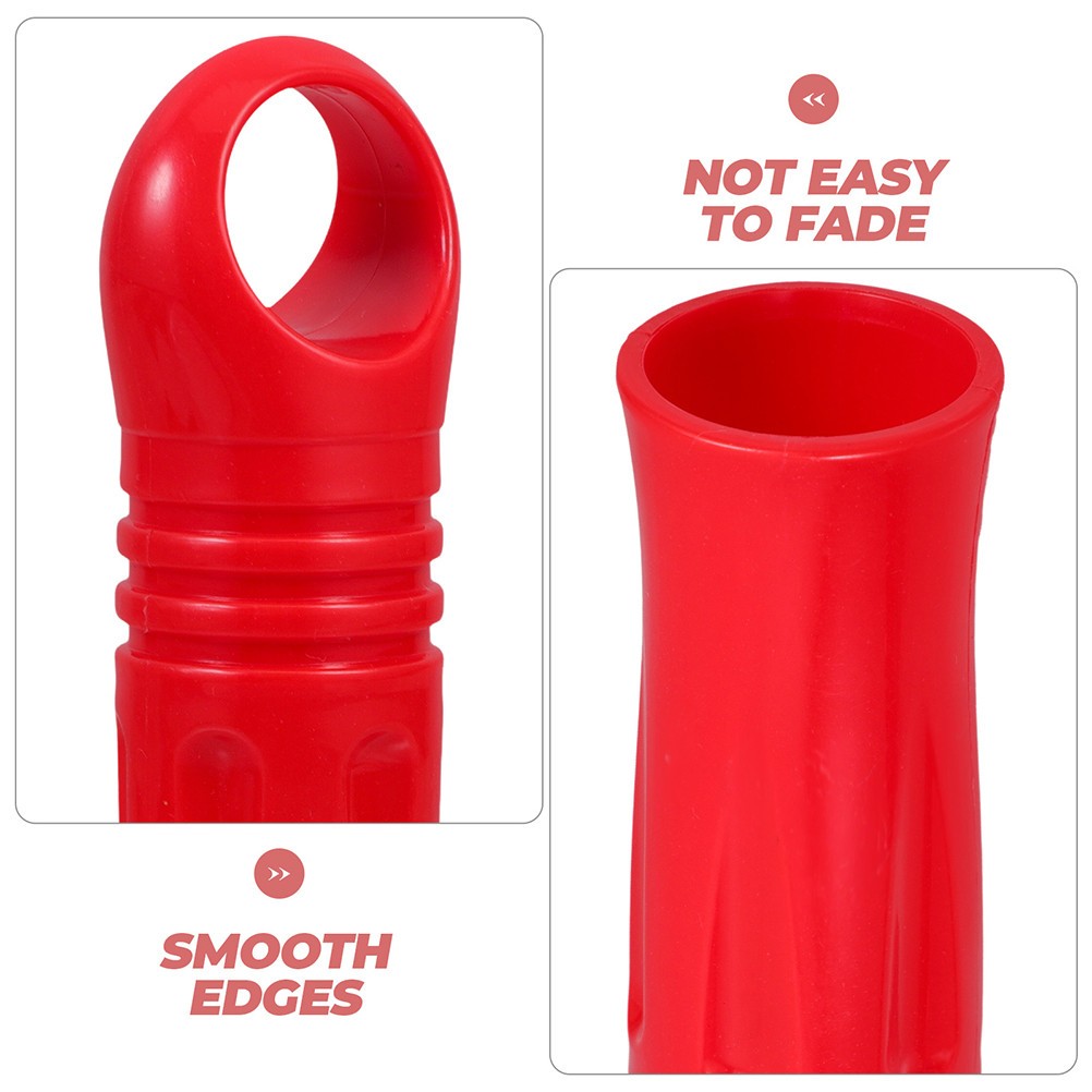 10Pcs Plastic Mop Handle Replacement Grip Red Durable Sleeve Caps