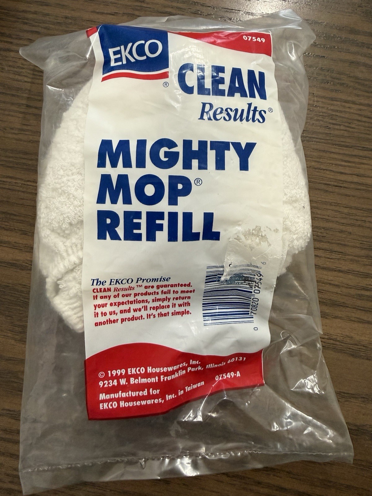 Vintage EKCO Clean Results Mighty Mop Refill 07549-A Brand New