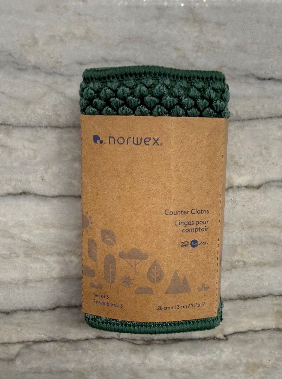 New Norwex Forest Green Counter Cloths Set
