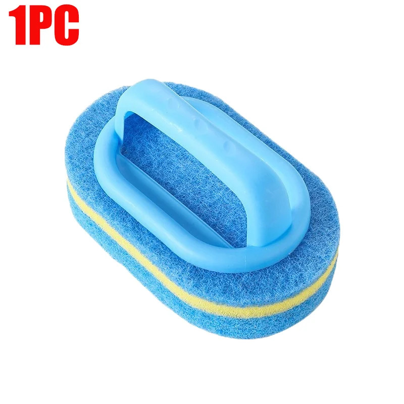 6/3/1Pcs Household Cleaning Brush with Handle Sponge High-Density Thick Scouring