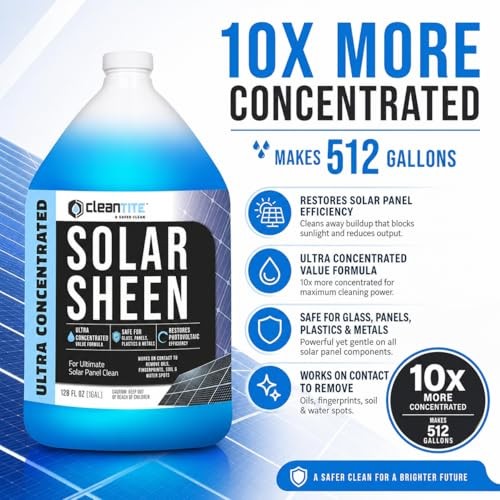 1 Gallon Solar Panel Cleaner – Super 128 Fl Oz – 1 Gallon – 1 Pack