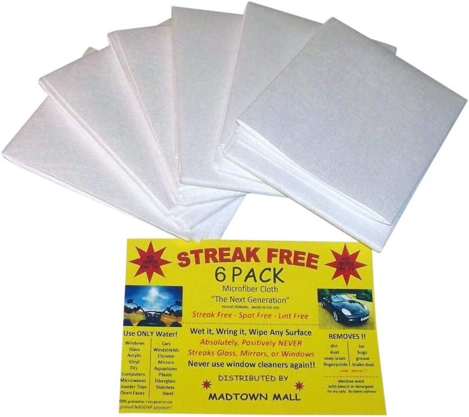 Streak Free Microfiber Cloth “As Seen on Tv” 6 Pack