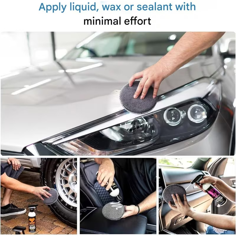 11PCS Car Wash Cleaning Kit Microfiber Towels Blush Sponge Wash Glove Polish set