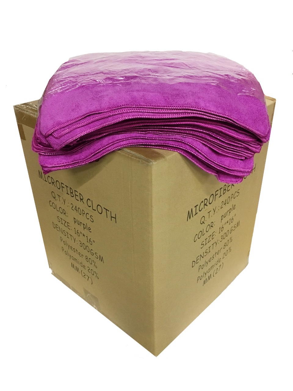 240 Microfiber Purple 16″x16″ Cleaning Detailing Cloth Towel Auto Car Rag 300GSM