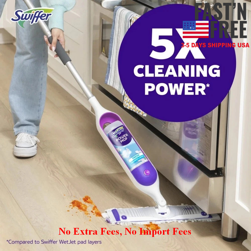 Power Mop Floor Cleaner for Tile Vinyl Laminate Wood Floors Cleaning Set, NEW