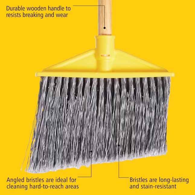 Rubbermaid Commercial 10-in Poly fiber Multi-surface Angle Upright Broom