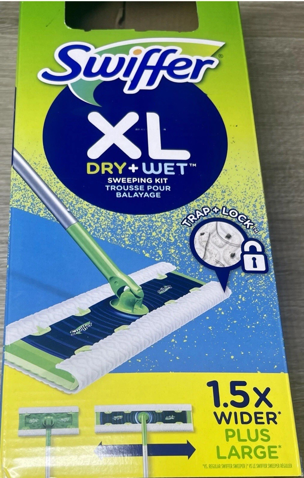 Swiffer XL Sweeper Dry/Wet Mop Kit – XL Sweeper, 8 Dry, 2 Wet Mopping Refills