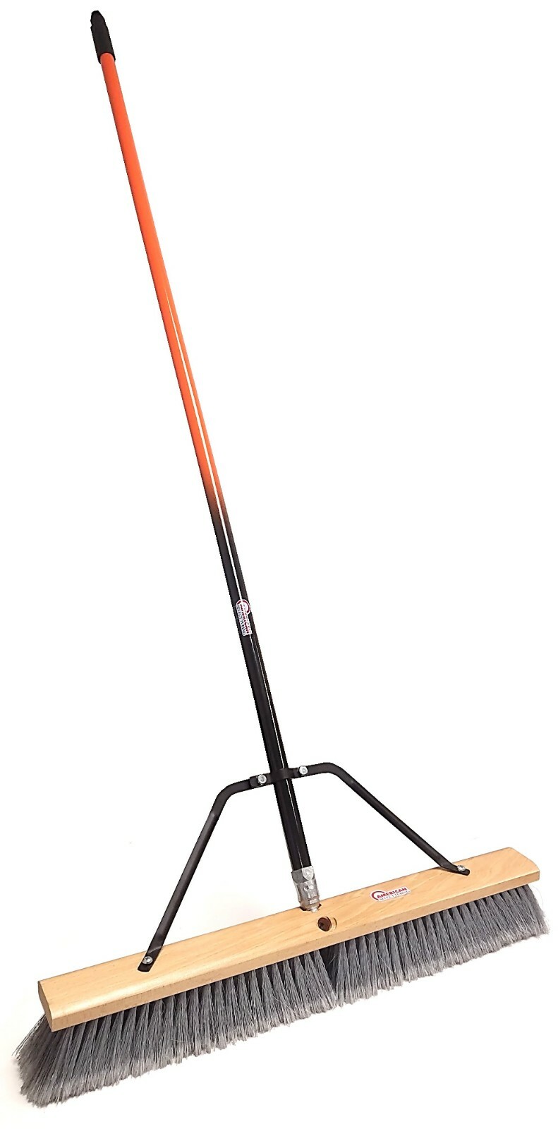 24″ Multi-Surface Push Broom with Two Color Handle