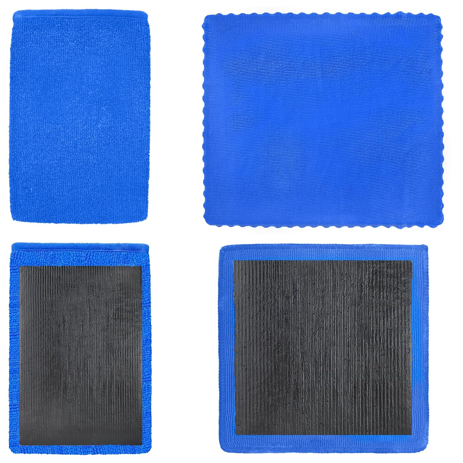 4Pcs Clay Mitt and Towel, Auto Blue 27 x 27 cm / 10.63 x 10.63 inches