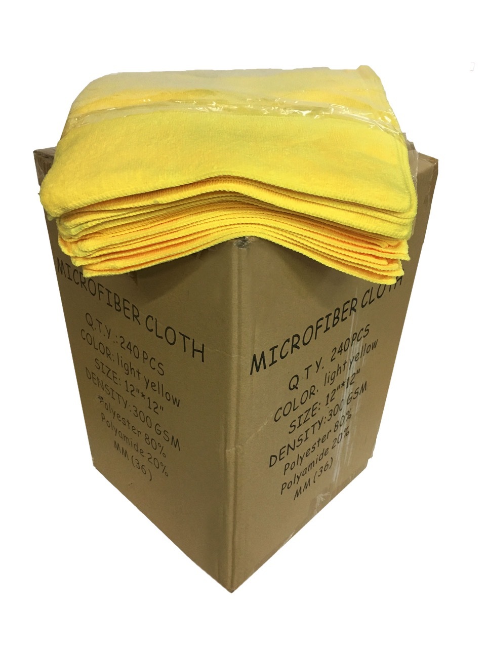 240 Microfiber Yellow 12″x12″ Cleaning Detailing Cloth Towel Auto Car Rag 300GSM