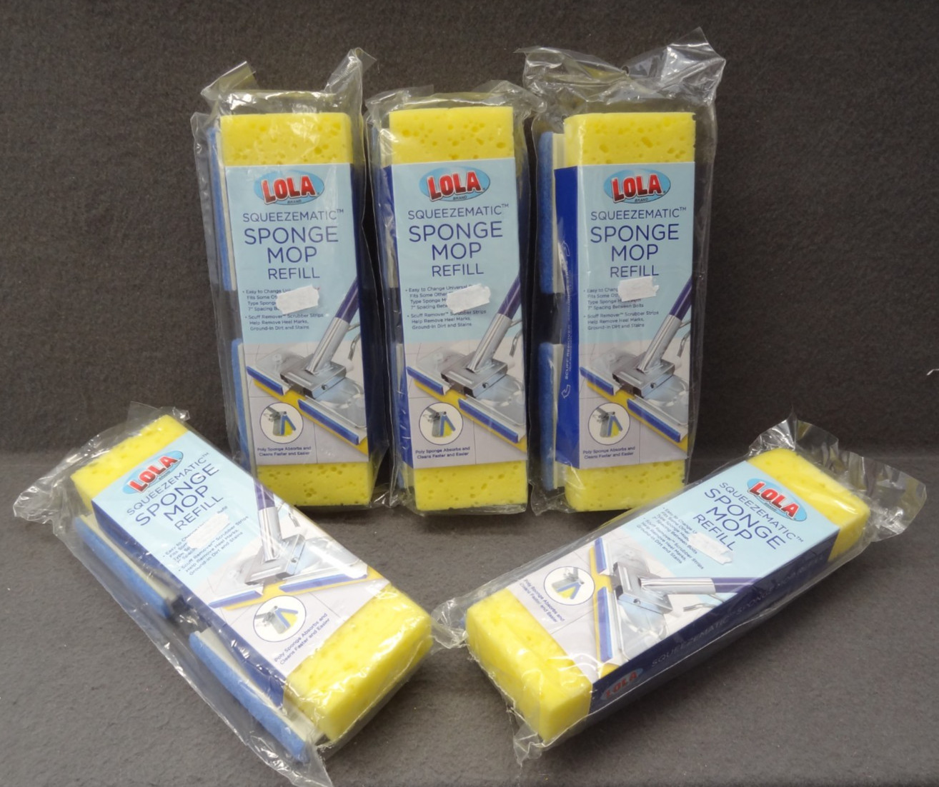 NEW LOT (5) Lola 2031 Squeezematic Sponge Mop Refill For 203 Butterfly Head