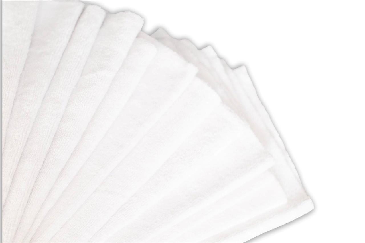 6 Pcs Microfiber Towel Edgeless No Scratch Cleaning Clothes 16″x16″, White