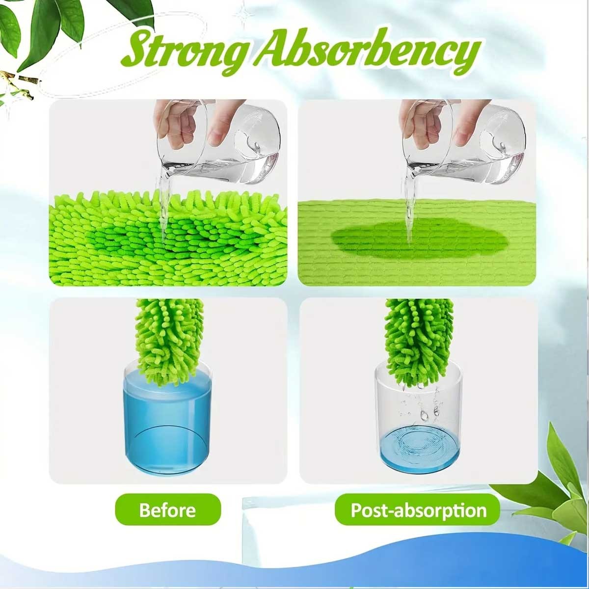 6Pcs Reusable Microfiber Mop Pads For Swiffer Sweeper, Wet & Dry Flat mop Cover