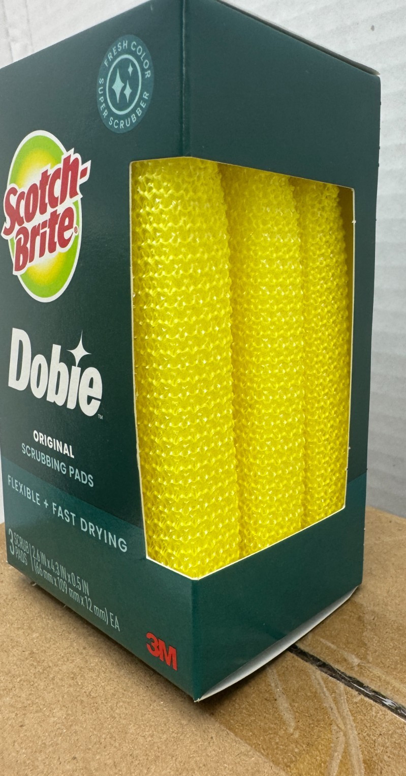8pk/3 Scotch Brite Dobie Original Scrub NonScratch Cleaning Pads 723-2F Reusable