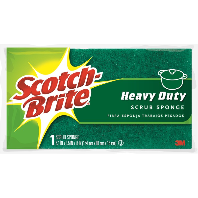 Scotch-Brite 425 Nylon Heavy Duty Household Scrub Sponge 4.5 L in. (Pack of 12)