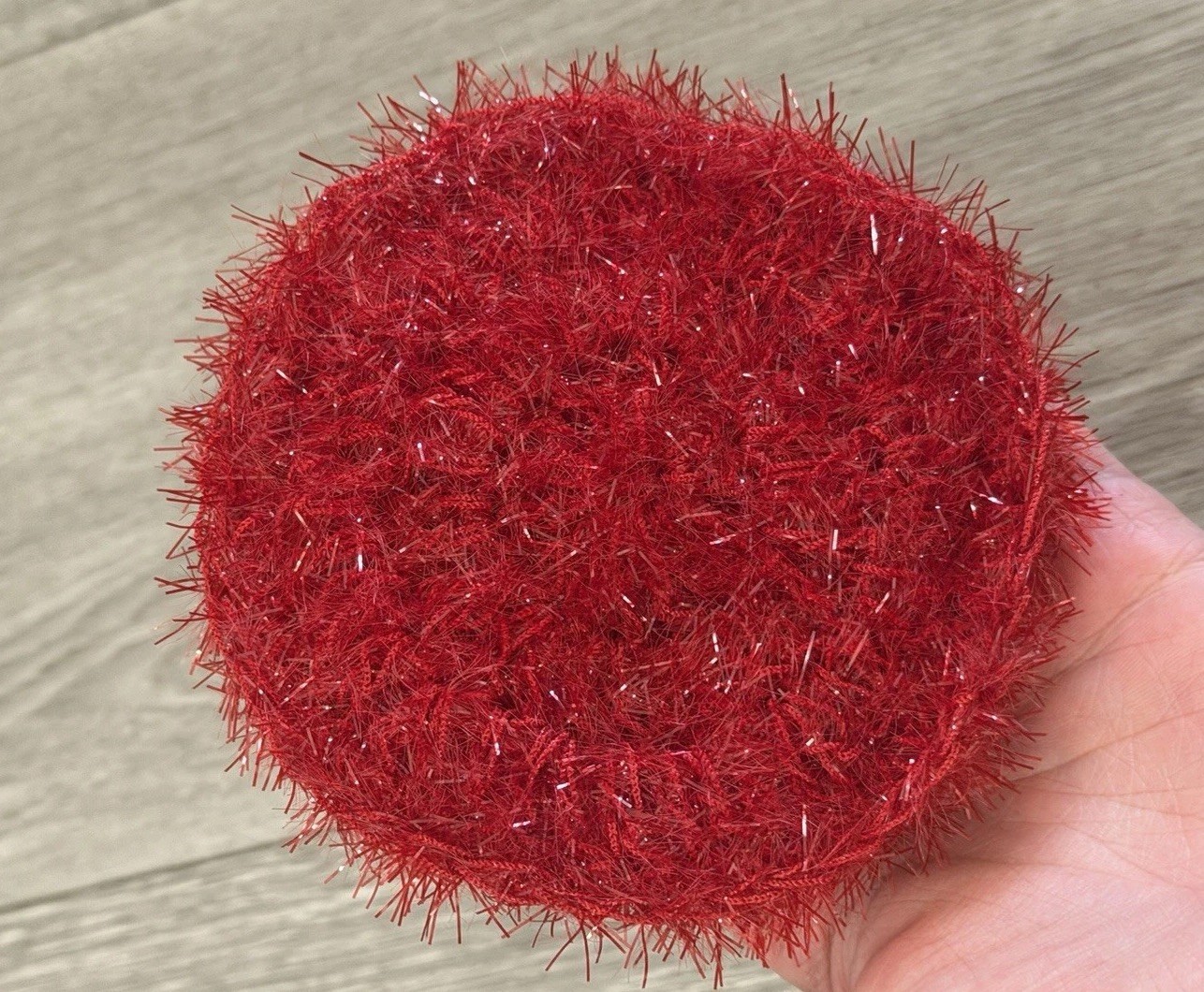 Double Sided Dish Scrubby Pot Scrubby Sparkle Dishcloth 3.75” Diameter Reusable
