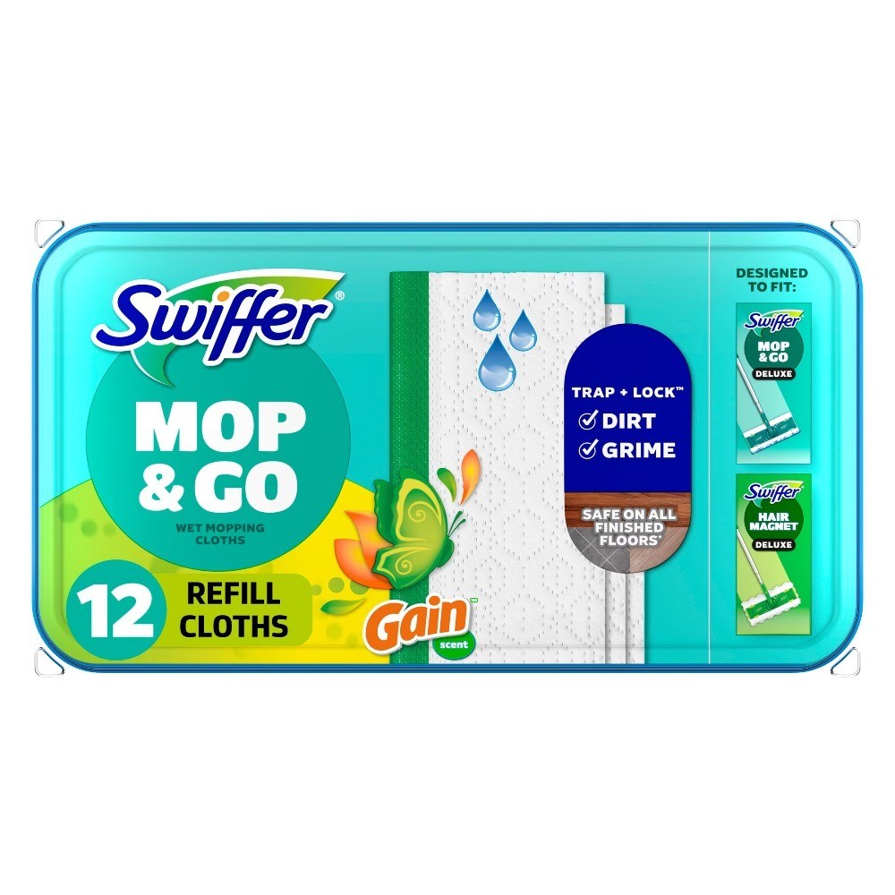 Mopping Wet Refill Pads 12 Count Fresh Scent