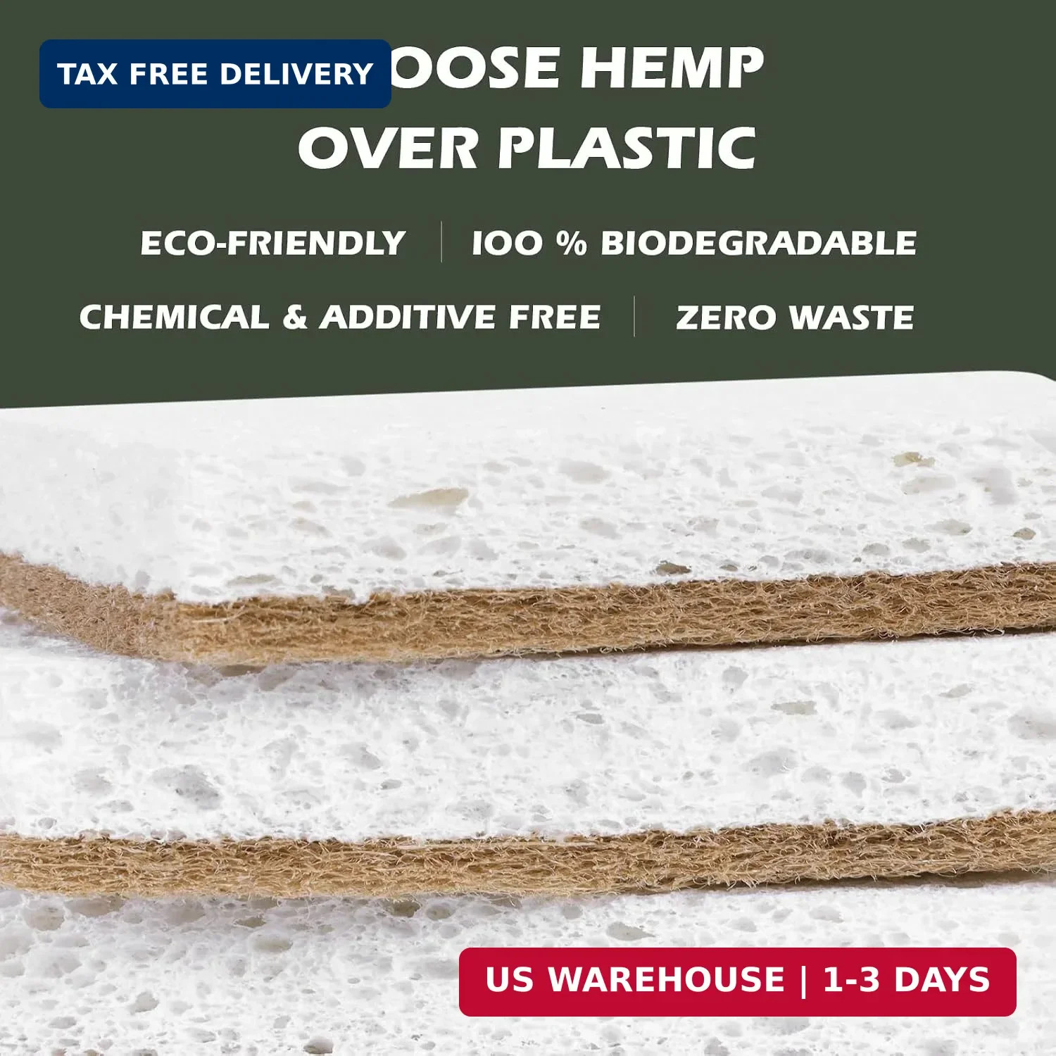 12 Pack Natural Sisal Hemp Scrub Sponges Kitchen Dish Cleaner Eco Friendly Vegan