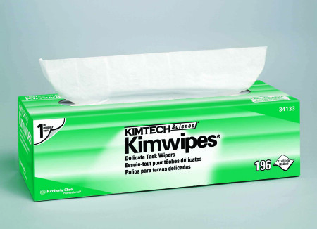 Kimwipes Task Wipe, Light Duty, White, 11-4/5 X 11-4/5 Inch, Box of 196