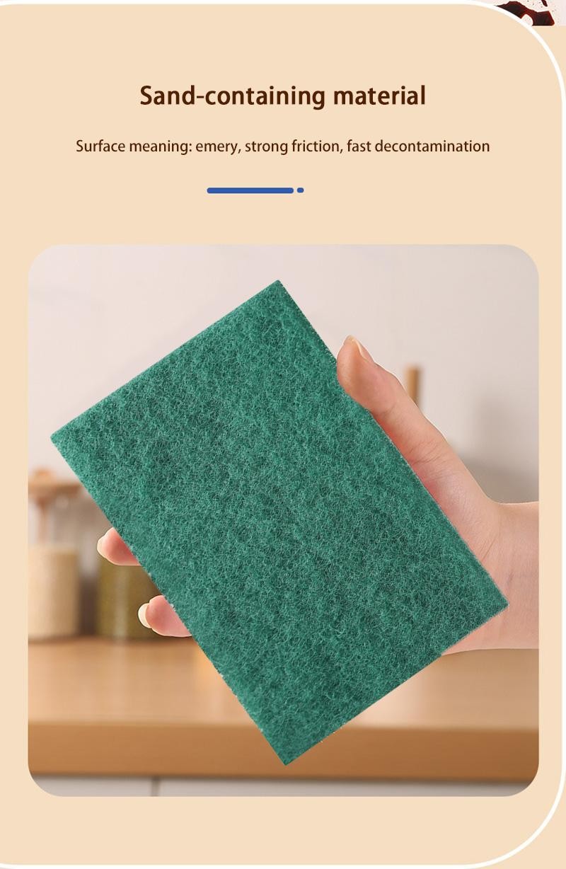 Kitchen Scrub Pads Oil Removal Scratch Free Reusable Dishwashing Cleaning Rag