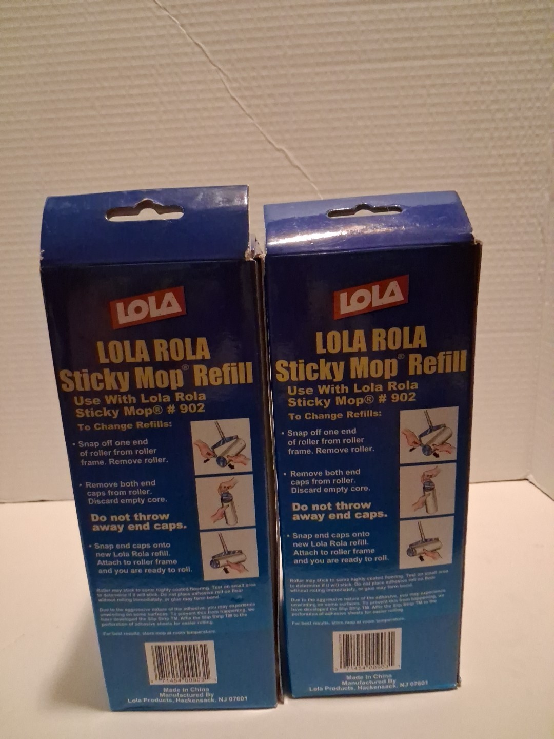 Lot (2) Lola Rola Sticky Mop Refill 30 Ct Adhesive Sheets For #903