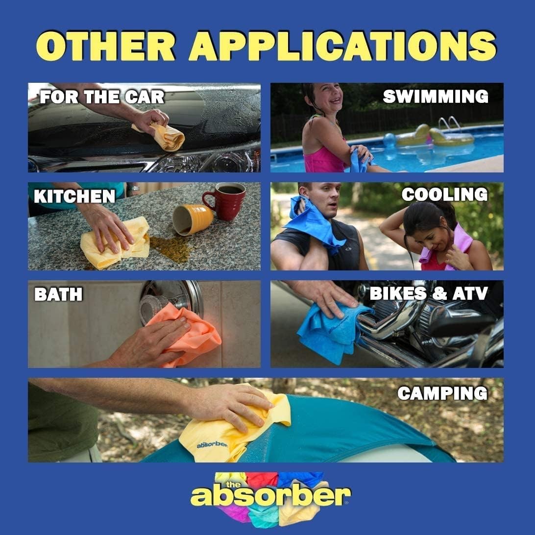 CleanTools the absorber® Large 27-Inch x 17-Inch, Blue – Single,