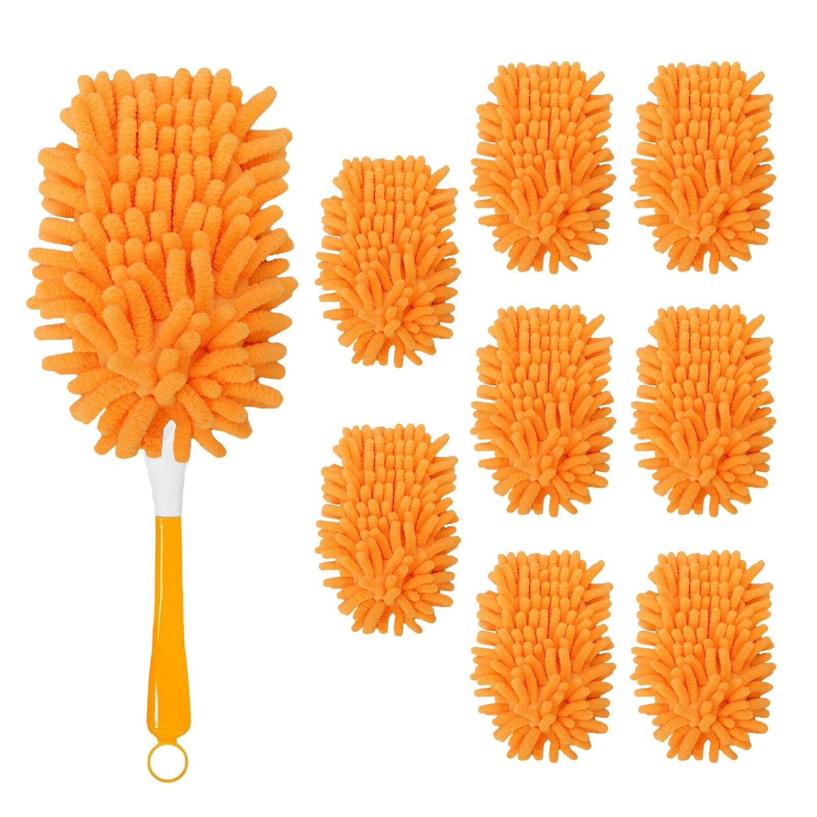 8 Pack Reusable Duster Refill Compatible with Swiffer Hand 8PCS, Yellow