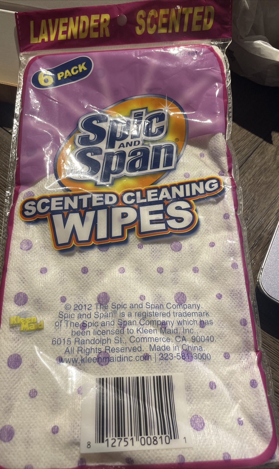 Spic And Span Lavender Scented Cleaning Wipes Pack of 6 new sealed old stock