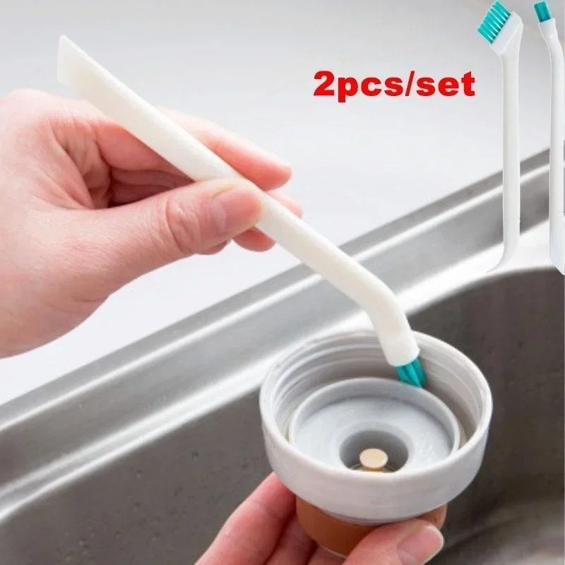 2pcs Long Handle Gap Cleaning Brush Set Baby Bottle Cleaner Tools – NEW