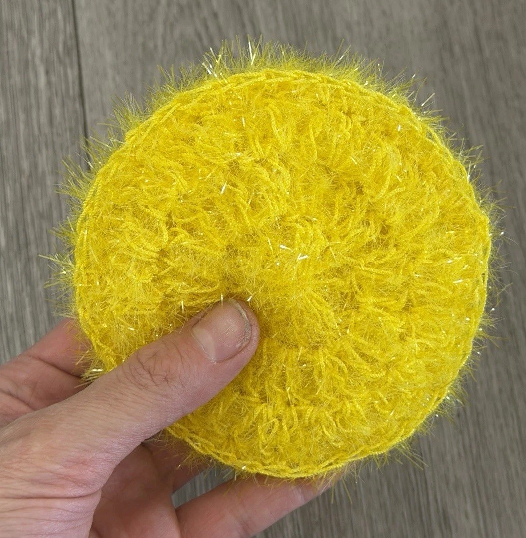 Double Sided Dish Scrubby Pot Scrubby Sparkle Dishcloth 3.75” Diameter Reusable