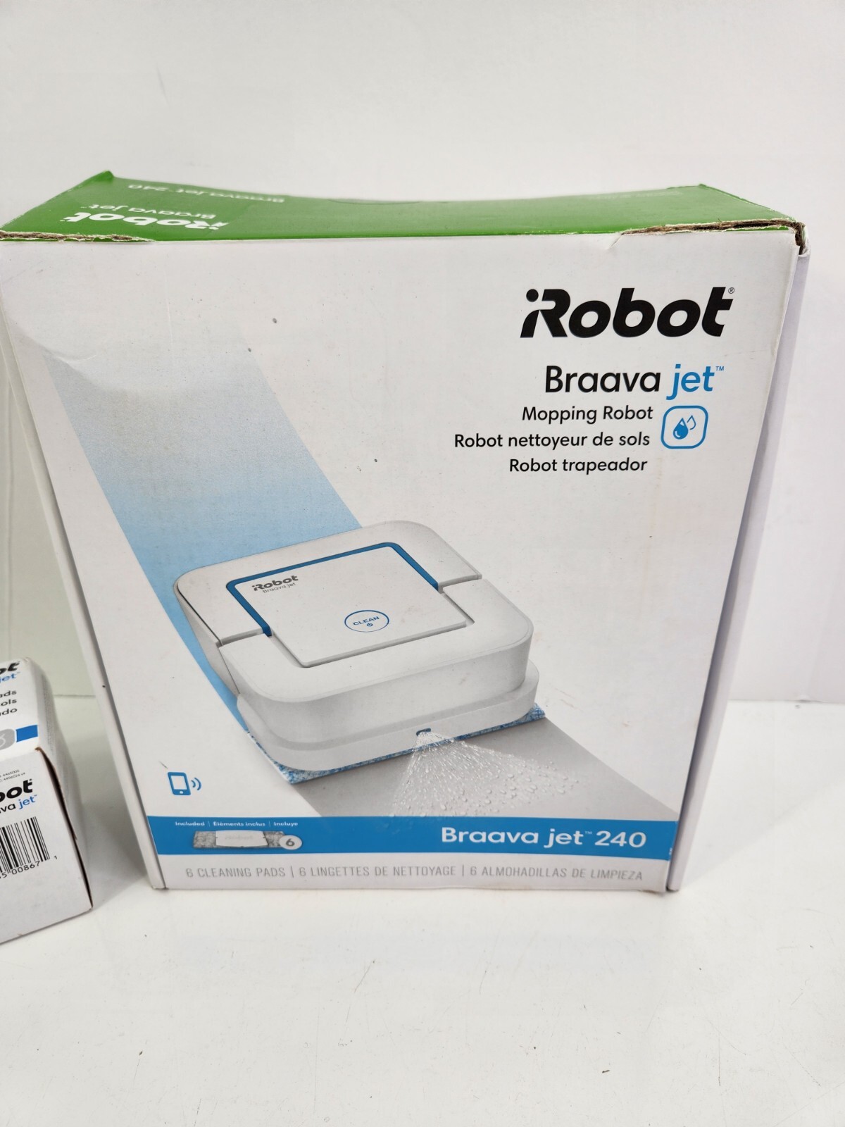 iRobot Braava Jet 240 Robot With Mopping Pads (NO BATTERY) Read Desc.