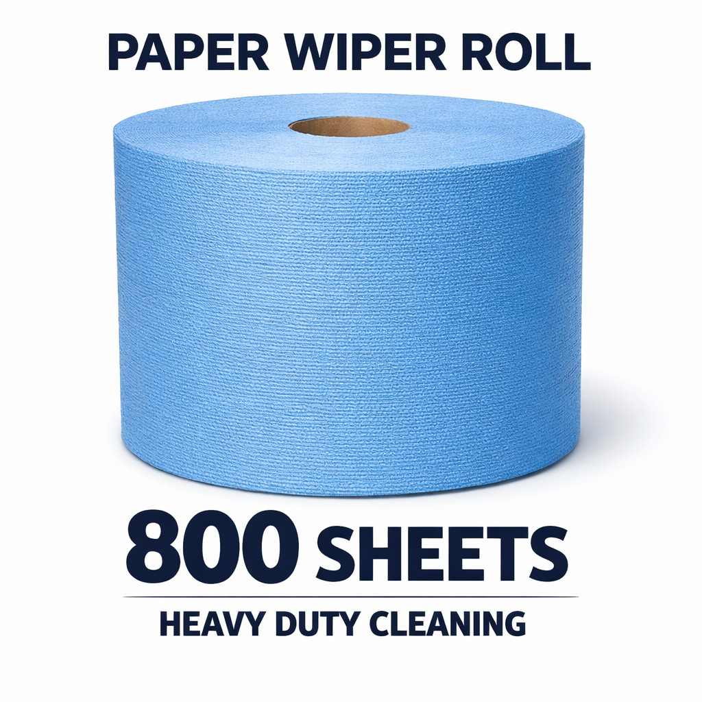 Heavy Duty Wipers Jumbo Roll – Lint Free Non Woven Cloths with Hydroknit 12″x13″