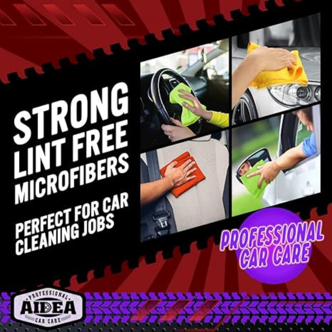 Microfiber Cleaning Cloth Set of 50 Towel Rag Car Polishing Detailing No-Scratch