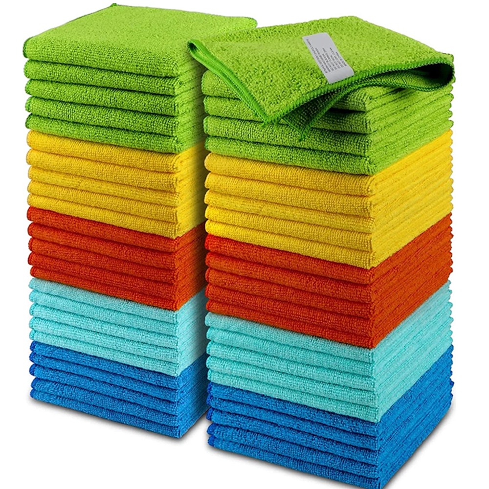 Bulk Pack Microfiber Cleaning Cloth No-Scratch Rag Car Polishing Detailing Towel