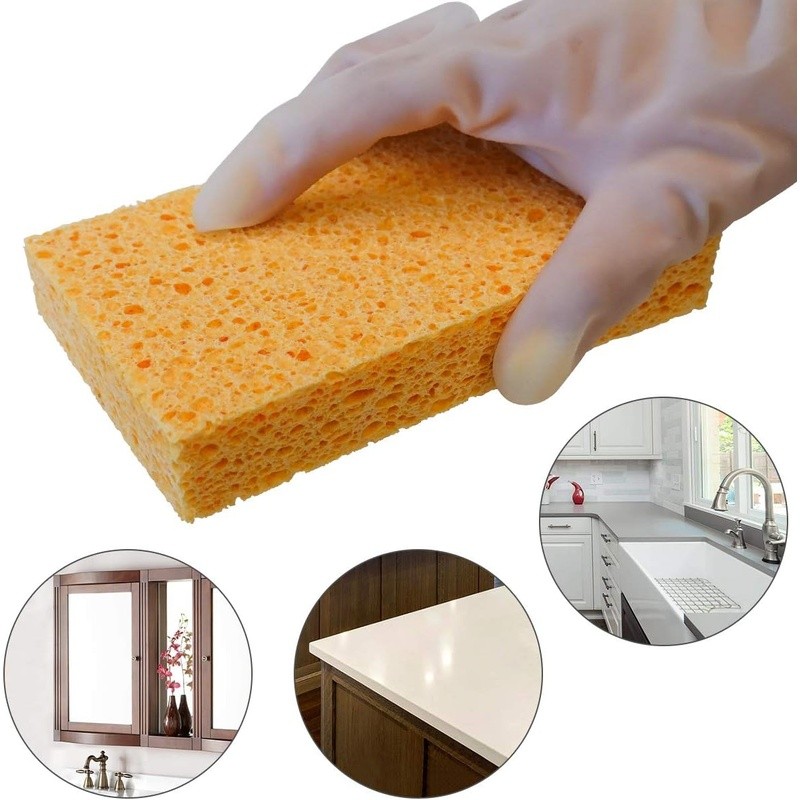 Eco Friendly Cellulose Sponge 3PCS Durable Kitchen Bathroom Car Cleaning Tool US