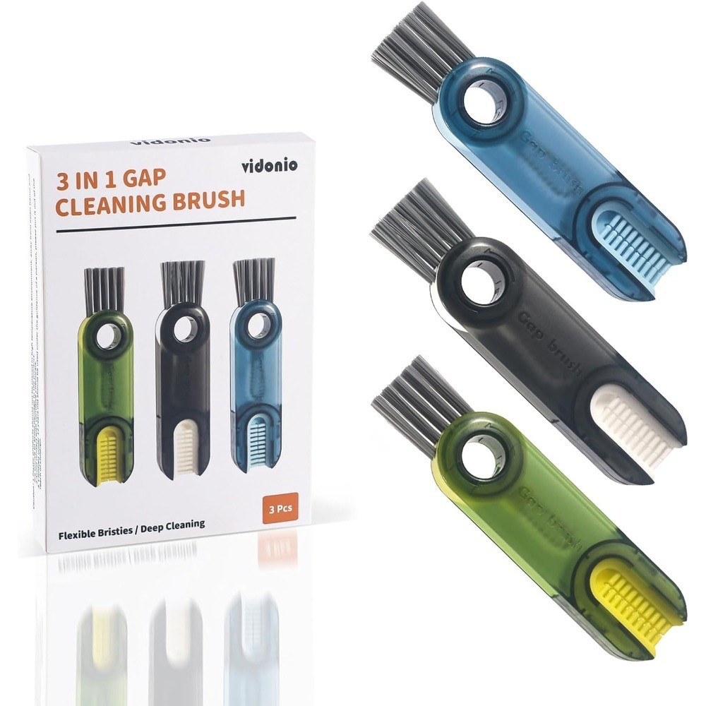 3 in 1 Cup Lid Gap Cleaning Brush Set, Multifunctional Insulation Bottle