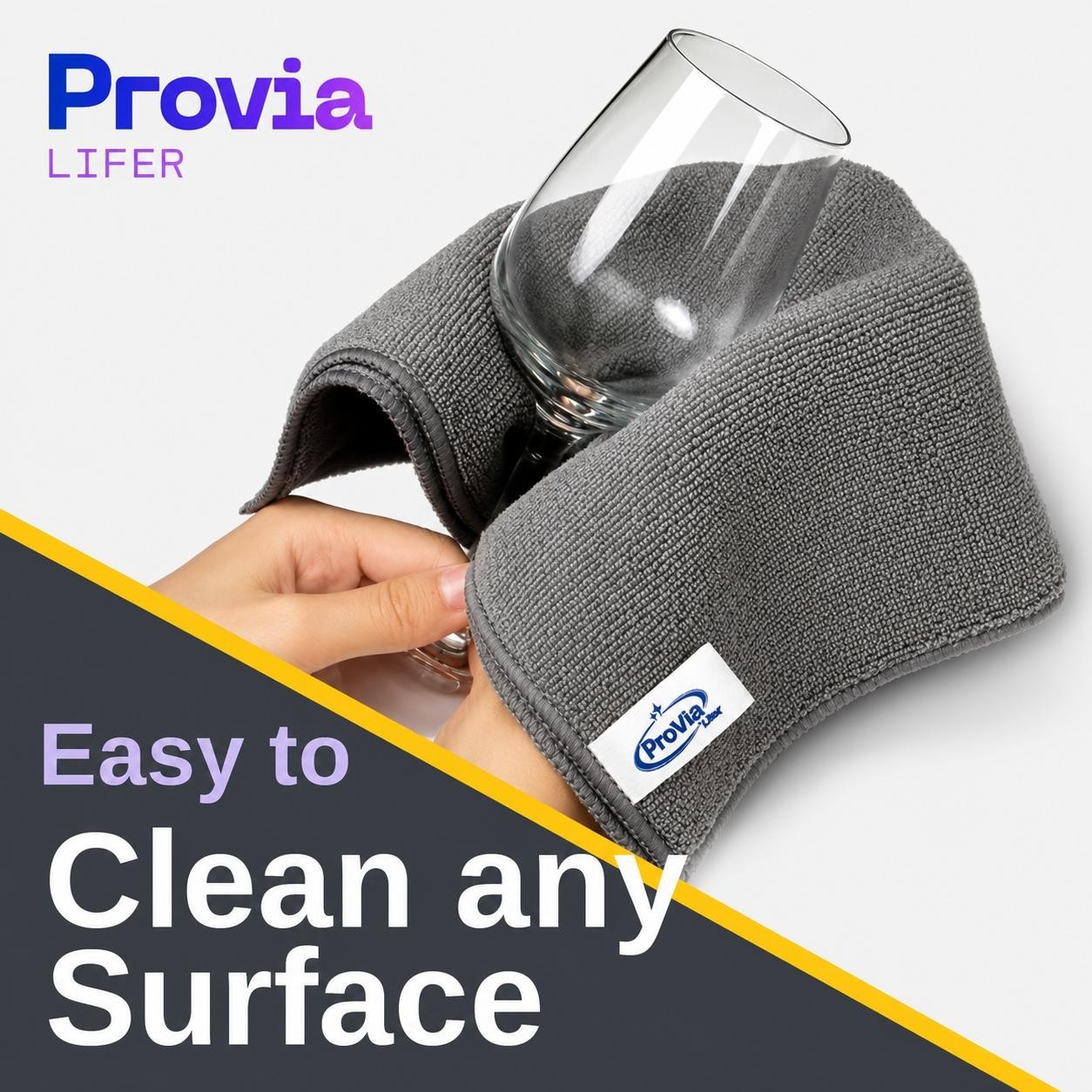 Microfiber Cleaning Cloths, Ultra Absorbent, Lint Free – Pack of 12