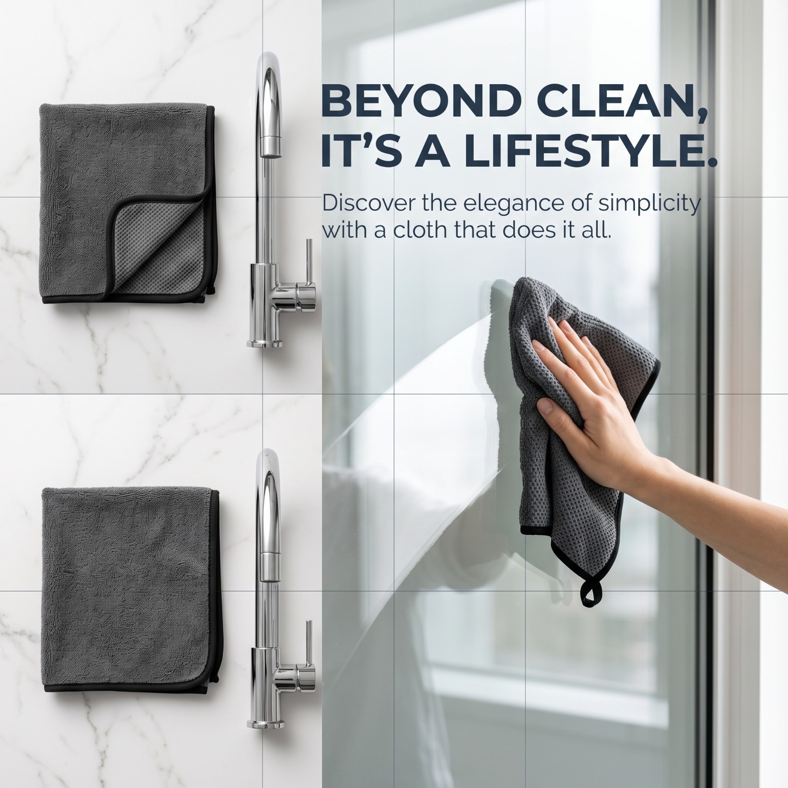 5 Pack Genie Magic Cloth Multi-Purpose Reusable Cleaning Towels Home & Car Use