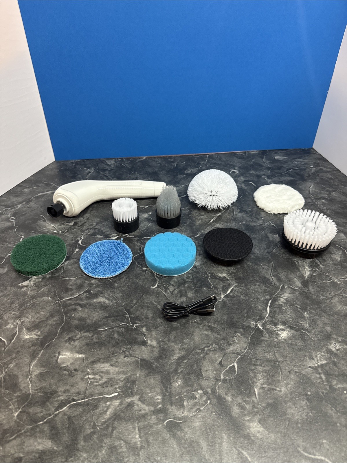 Electric Spin Scrubber 8 in 1 Cleaning Brush For Car, Tile, Wall, Floor. F1