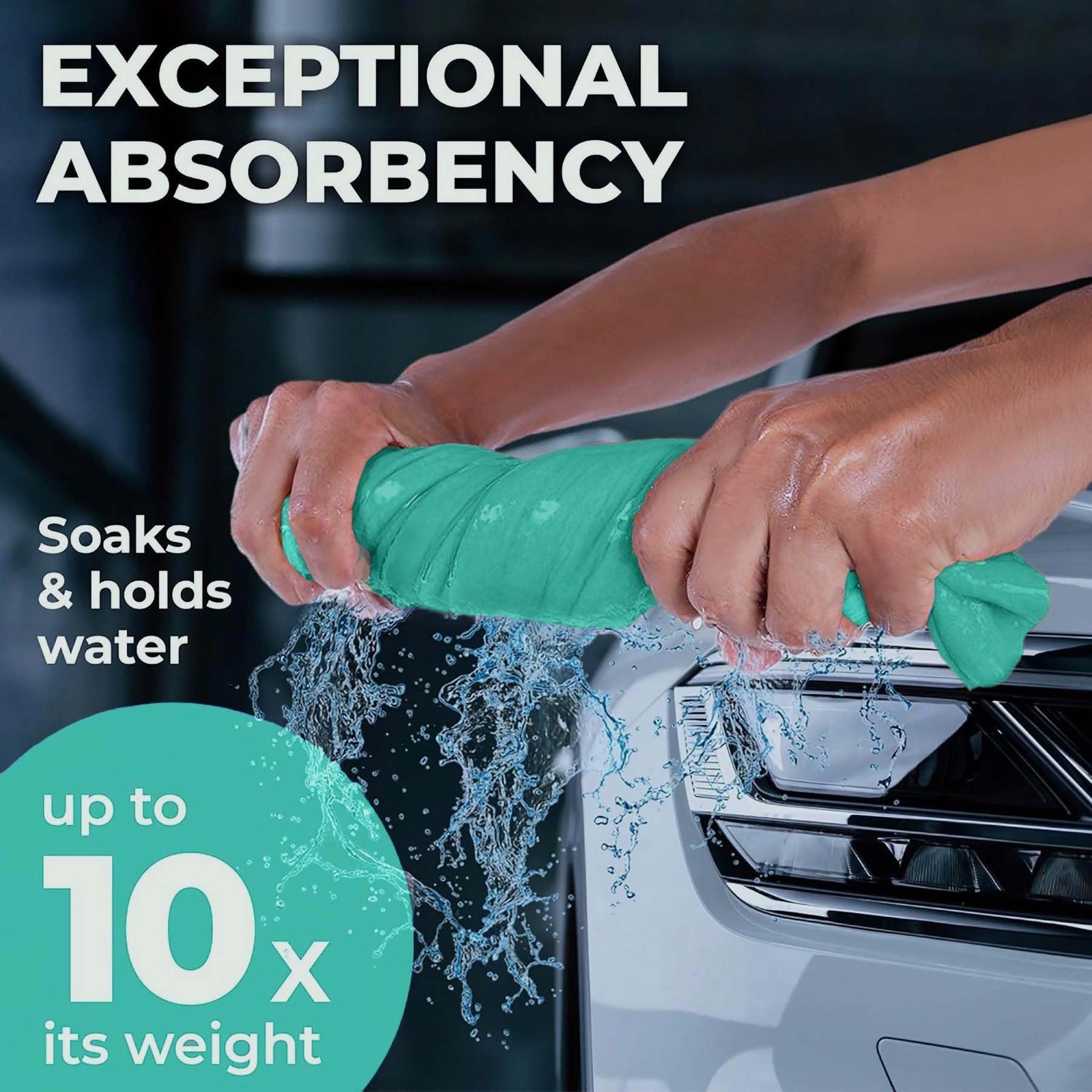 26×17-inch Shammy Cloth for Car Drying Super Absorbent Reusable Chamois Towel