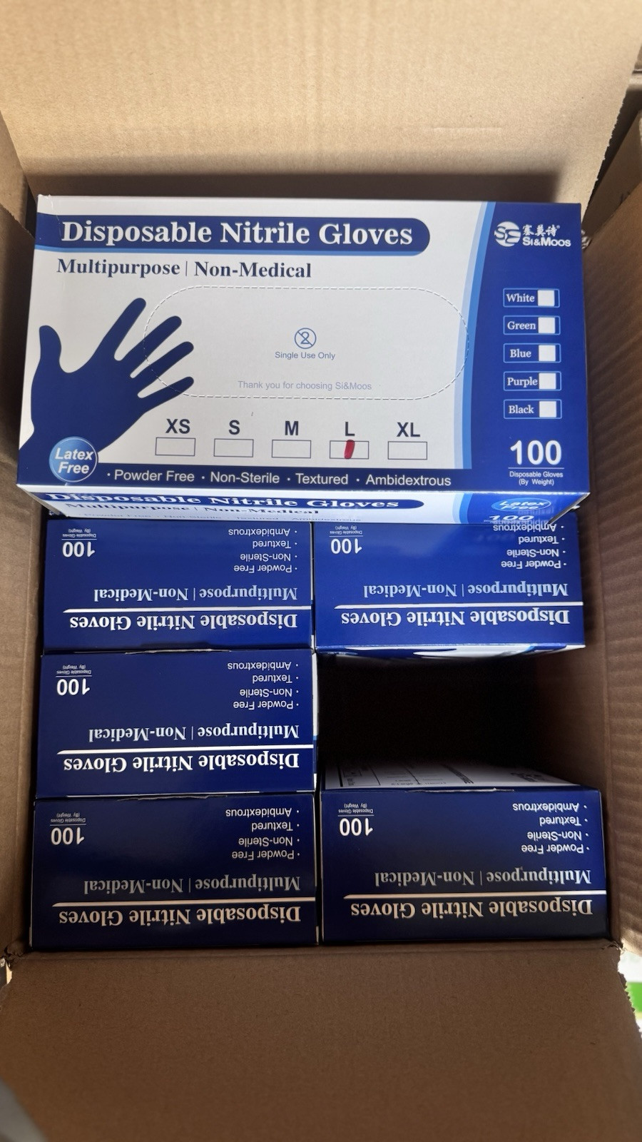 Disposable Gloves Latex-Free Blue Gloves [1000-Count ) Fast Free Shipping USA
