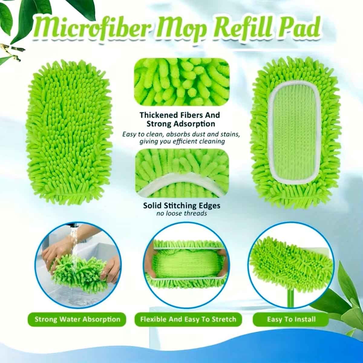 1-8 Pack Reusable Microfiber Mop Pads Dry Wet Refills Fit Swiffer Sweeper