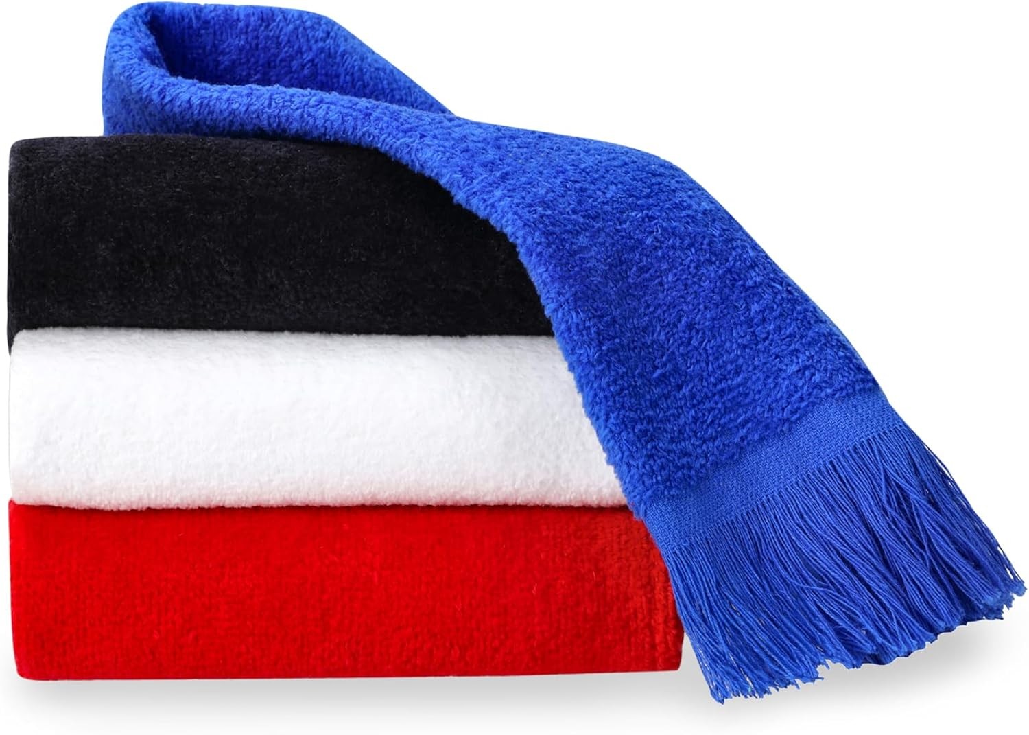 Fringed Reversible Fingertip Hand Towel (Size 11″ W x 18″ L) Terry Cotton