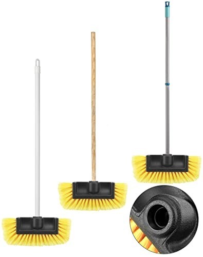 10in Car Wash Brush Head with Soft Bristle, for Cleaning Decks, Trucks, Car, RV,