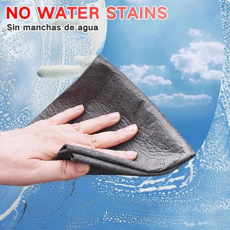 5pcs Microfiber Magic Glass Cleaning Cloths Streak-Free for Windows & Mirrors