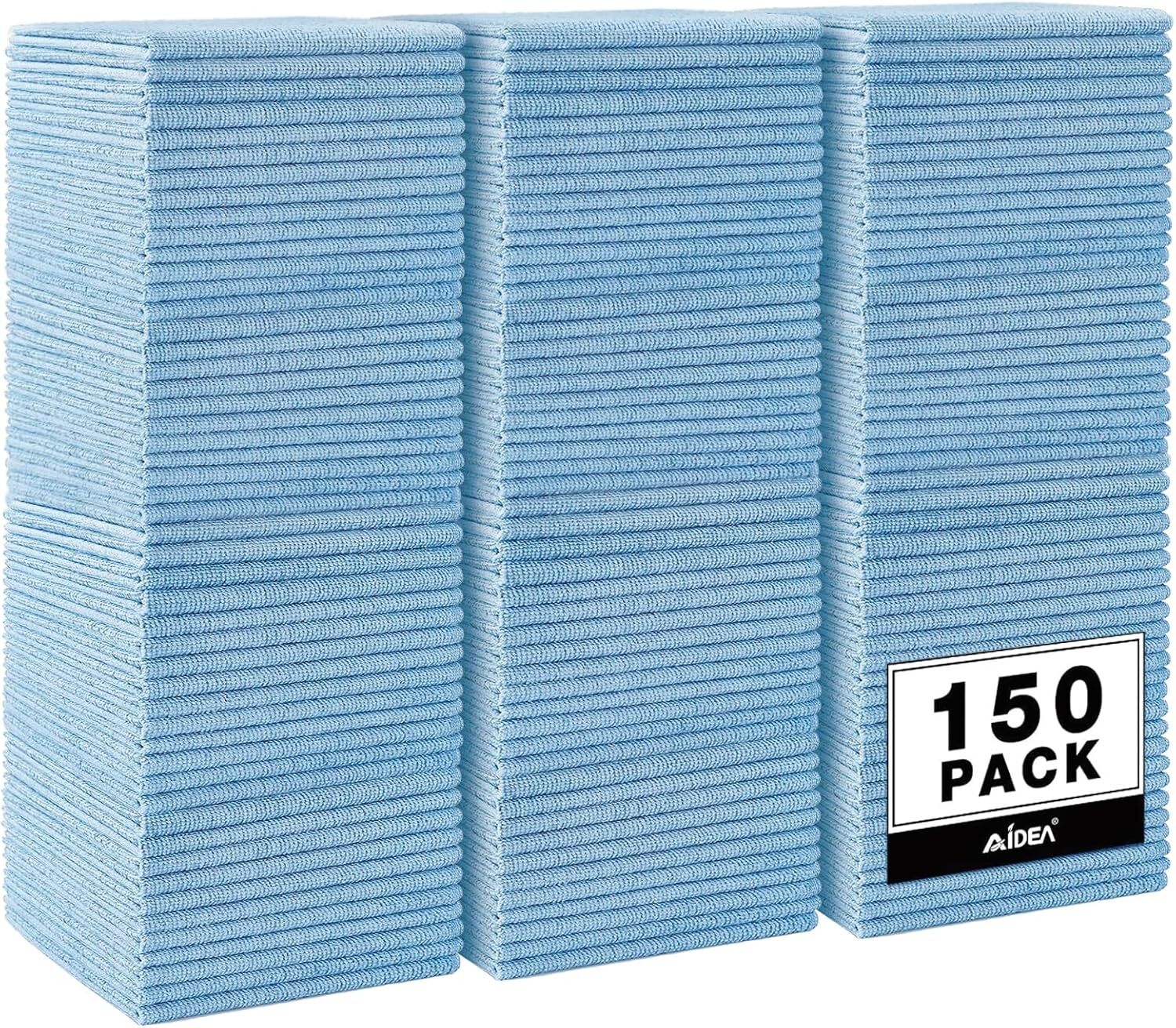 50 Pack Microfiber Cleaning Towels – 12×12″ Lint-Free Rags for Car & Home