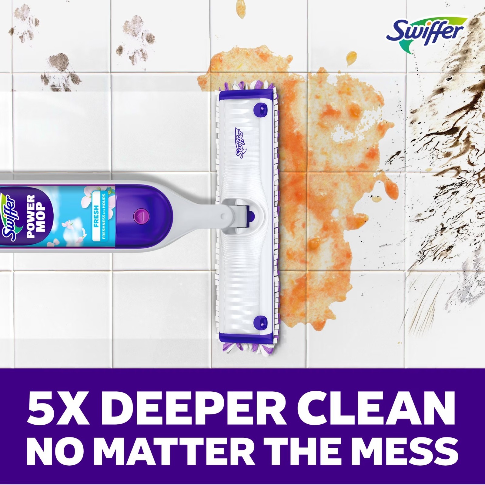 Swiffer Power Mop,Floor Cleaner, Tile,Vinyl,Laminate,Floor Cleaner, Cleaning Set